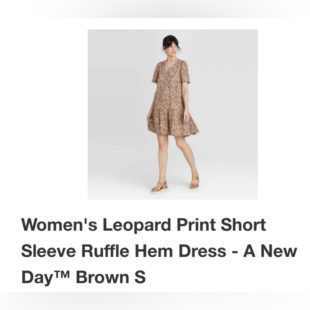 A new day leopard print ruffle hem dress